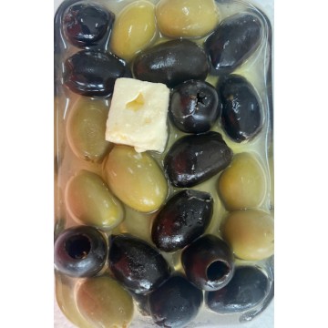 Mix olive with cheese